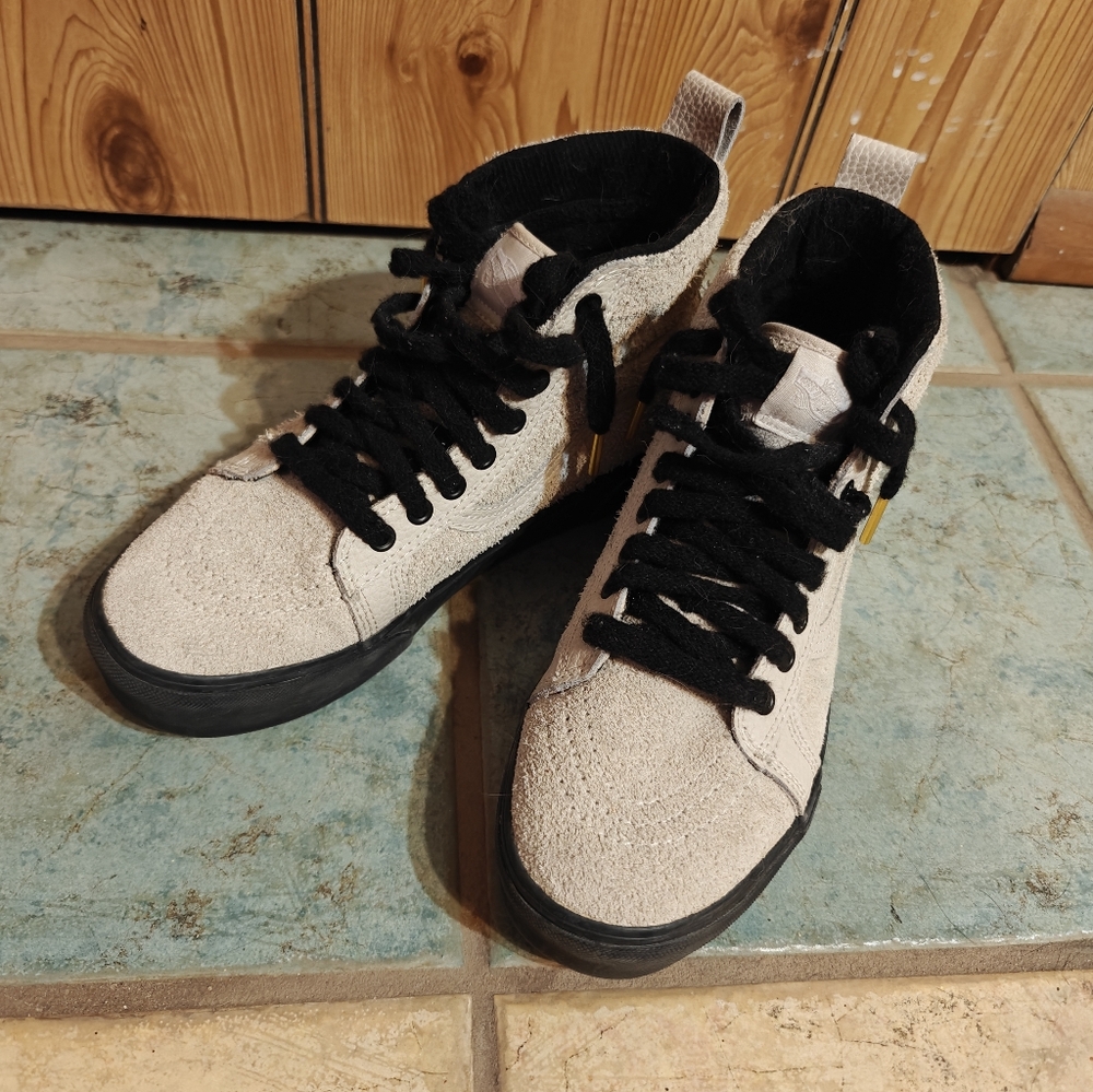 High-Top Sneakers with Black Laces